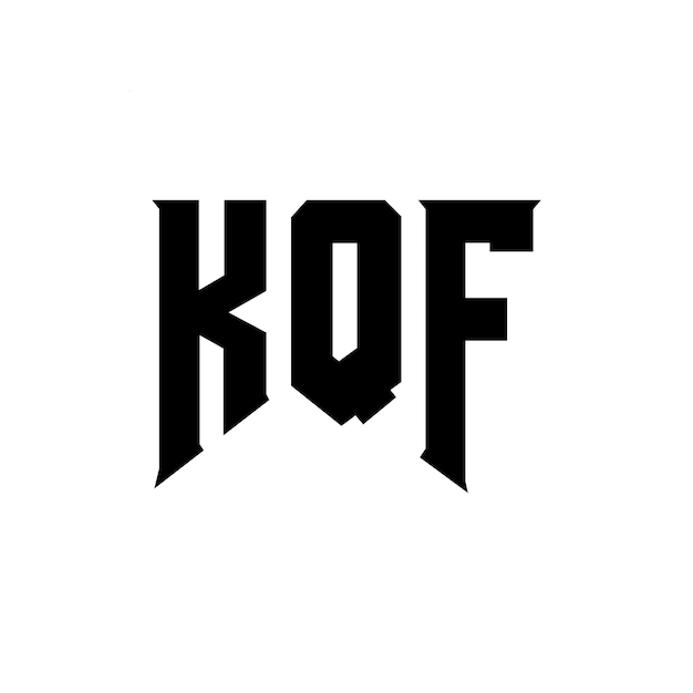 Diseño de logotipo de letra KQF para una empresa de tecnología Diseño del logotipo KQF combinación de colores blanco y negro KQF logo KQF vector KQF diseño KQF icono KQF alfabeto KQF tipografía diseño del logotipo