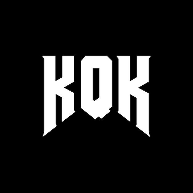 Diseño de logotipo de letra KQK para una empresa de tecnología Diseño del logotipo KQK combinación de colores blanco y negro KQK logotipo Vector KQK diseño Icono KQK alfabeto KQK tipografía Diseño del Logotipo