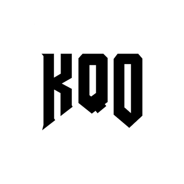 Diseño de logotipo de letra KQO para una empresa de tecnología Diseño del logotipo KQO combinación de colores blanco y negro KQO logo KQO vector KQO diseño KQO icono KQO alfabeto KQO tipografía diseño del logotipo