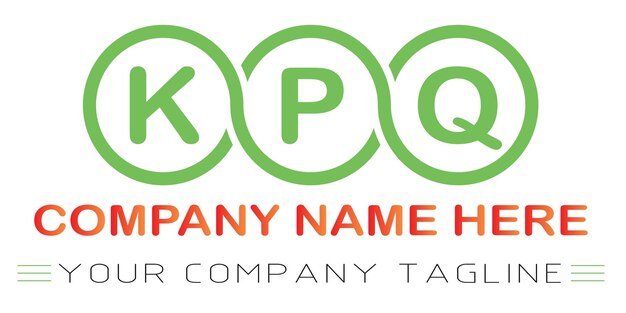 Diseño de logotipo de letra KQP