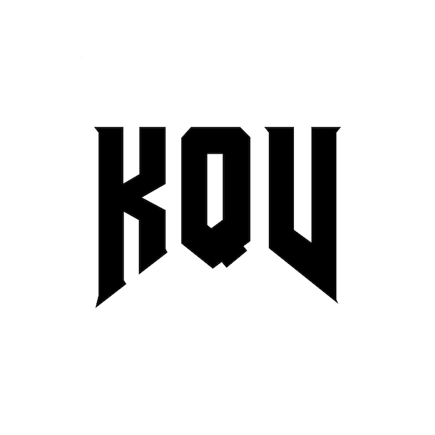 Diseño de logotipo de letra KQV para una empresa de tecnología Diseño del logotipo KQV combinación de colores blanco y negro KQV logotipo Vector KQV diseño KQV icono KQV alfabeto KQV tipografía diseño del logotipo