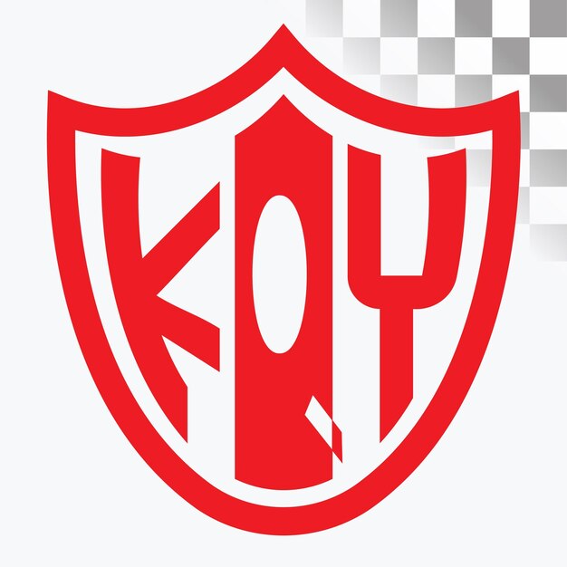 Diseño de logotipo de letra KQY