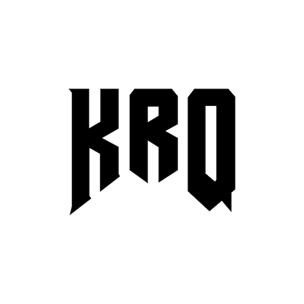 Diseño de logotipo de letra KRQ para una empresa de tecnología KRQ diseño de logotipo combinación de colores blanco y negro KRQ logotipo KRQ vector KRQ diseño KRQ icono KRQ alfabeto KRQ tipografía diseño de logotip