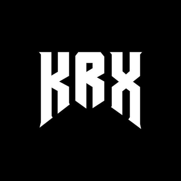Diseño de logotipo de letra KRX para la compañía de tecnología KRX diseño de logotipo combinación de colores blanco y negro KRX logotipo KRX vector KRX diseño KRX icono KRX alfabeto KRX tipografía diseño de logotip
