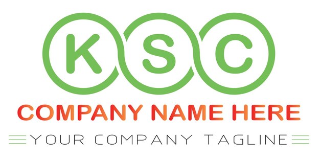 Diseño de logotipo de letra KSC
