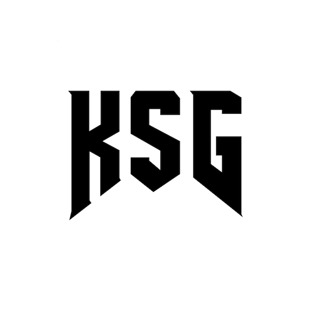 Diseño de logotipo de letra KSG para la compañía de tecnología KSG diseño de logotipo combinación de colores blanco y negro KSG logotipo KSG vector KSG diseño KSG icono KSG alfabeto KSG tipografía diseño de logotip