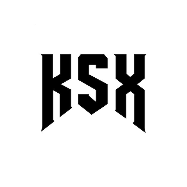 Diseño de logotipo de letra KSX para la compañía de tecnología KSX diseño de logotipo combinación de colores blanco y negro KSX logotipo KSX vector KSX diseño KSX icono KSX alfabeto KSX tipografía diseño de logotip