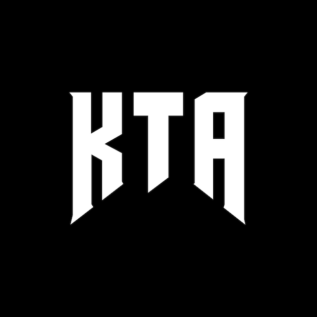 Diseño de logotipo de letra KTA para una empresa de tecnología Diseño de Logotipo KTA combinación de colores blanco y negro KTA logotipo KTA vector KTA diseño KTA icono KTA alfabeto KTA tipografía diseño de logotipo