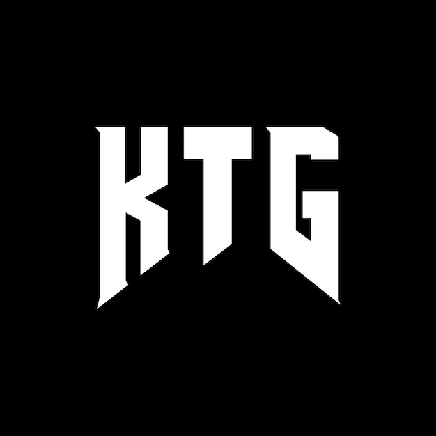 Diseño de logotipo de letra KTG para una empresa de tecnología Diseño de Logotipo KTG combinación de colores blanco y negro KTG logotipo Vector KTG diseño KTG icono KTG alfabeto KTG tipografía diseño de logotipo