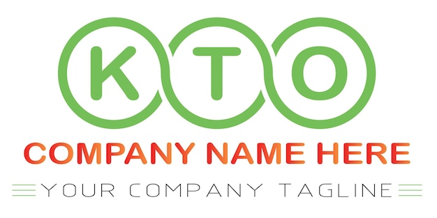 Diseño de logotipo de letra KTO