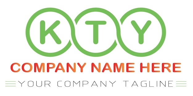 Diseño de logotipo de letra KTY