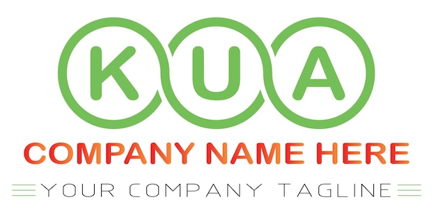 Diseño de logotipo de letra KUA