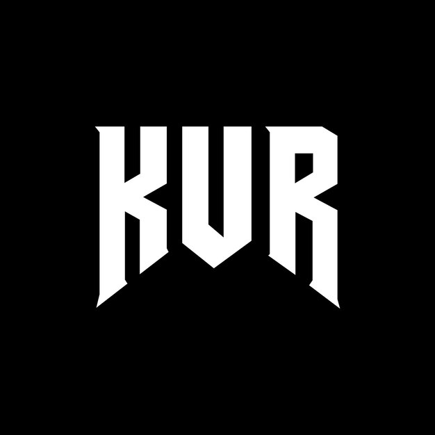 Diseño de logotipo de letra KUR para la compañía de tecnología KUR diseño de logotipo combinación de colores blanco y negro KUR logotipo KUR vector KUR diseño KUR icono KUR alfabeto KUR tipografía diseño de logotip