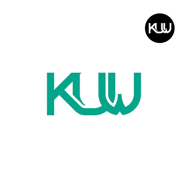 Diseño del logotipo de la letra KUW Monogram