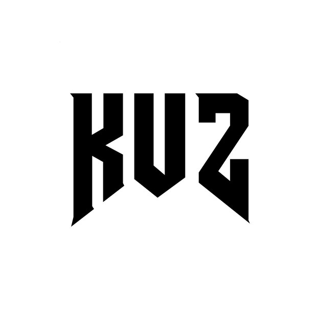 Diseño de logotipo de letra KUZ para la compañía tecnológica KUZ diseño de logotipo combinación de colores blanco y negro KUZ logotipo KUZ vector KUZ diseño KUZ icono KUZ alfabeto KUZ tipografía diseño de logo