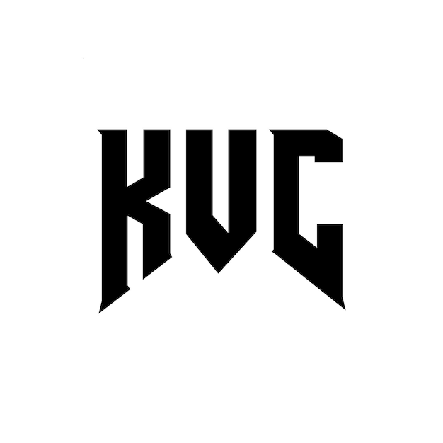 Diseño de logotipo de letra KVC para una empresa de tecnología Diseño del logotipo KVC combinación de colores blanco y negro KVC logotipo Vector KVC diseño Icon KVC alfabeto KVC tipografía diseño del logotipo