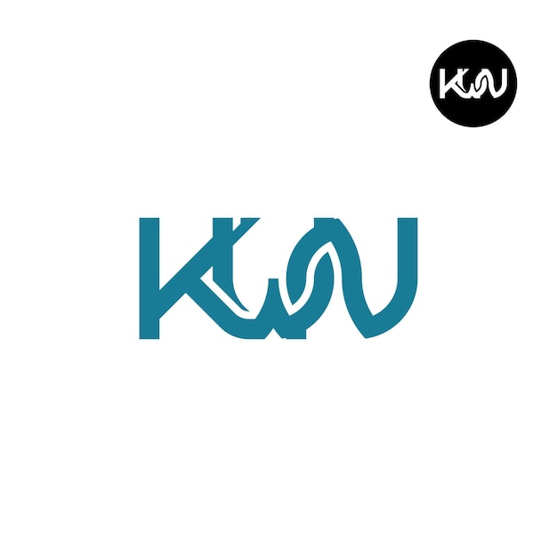 Diseño del logotipo de la letra KWN Monogram