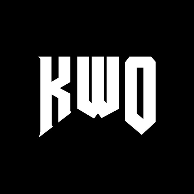 Diseño de logotipo de letra KWO para la compañía de tecnología KWO diseño de logotipo combinación de colores blanco y negro KWO logotipo KWO vector KWO diseño KWO icono KWO alfabeto KWO tipografía diseño de logotip