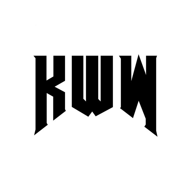 Diseño de logotipo de letra KWW para la compañía de tecnología KWW diseño de logotipo combinación de colores blanco y negro KWW logotipo KWW vector KWW diseño KWW icono KWW alfabeto KWW tipografía diseño de logotip