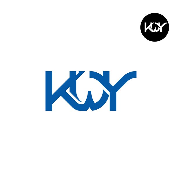 Diseño del logotipo de la letra KWY Monogram