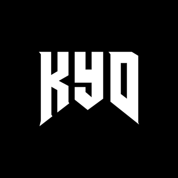 Diseño de logotipo de letra KYD para una empresa de tecnología Diseño del logotipo KYD Combinación de colores blanco y negro KYD Vector KYD Diseño del icono KYD Alfabeto KYD Tipografía diseño del logotipo