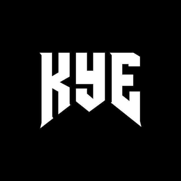 Diseño de logotipo de letra KYE para la empresa de tecnología KYE diseño de logotipo combinación de colores blanco y negro KYE logotipo KYE vector KYE diseño KYE icono KYE alfabeto KYE tipografía diseño de logotip