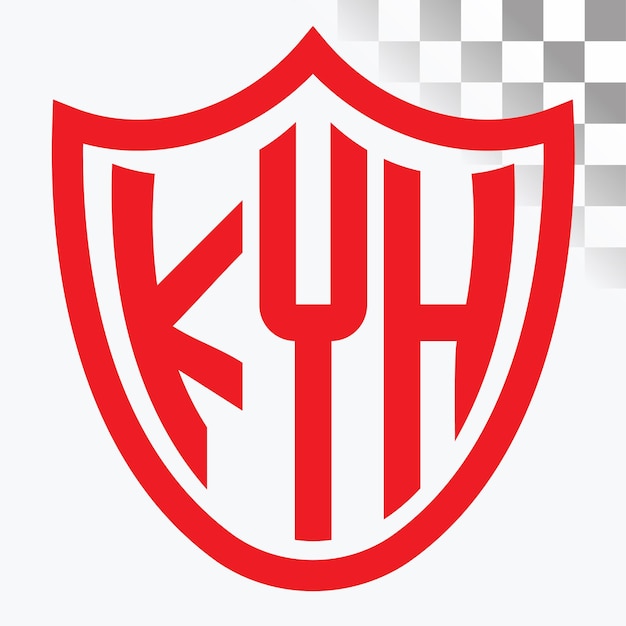 Diseño de logotipo de letra KYH