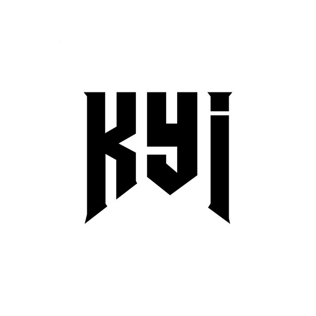 Diseño de logotipo de letra KYI para una empresa de tecnología Diseño del logotipo KYI combinación de colores blanco y negro KYI logotipo Vector KYI diseño KYI icono KYI alfabeto KYI tipografía diseño del logotipo