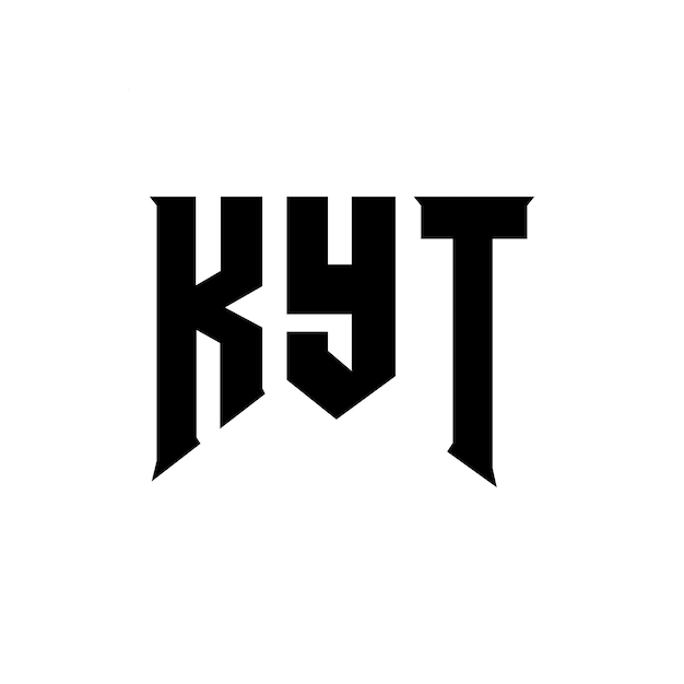 Diseño de logotipo de letra KYT para una empresa de tecnología Diseño de Logotipo KYT Combinación de colores blanco y negro KYT Logo KYT Vector KYT Diseño del icono KYT Alfabeto KYT Tipografía Diseño del logotipo