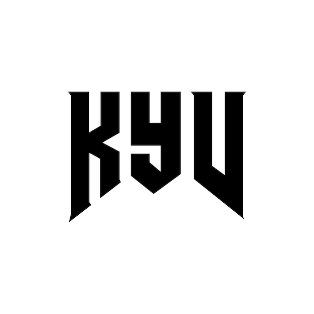 Diseño de logotipo de letra KYV para una empresa de tecnología Diseño del logotipo KYV combinación de colores blanco y negro KYV logotipo Vector KYV diseño KYV icono KYV alfabeto KYV tipografía diseño del logotipo