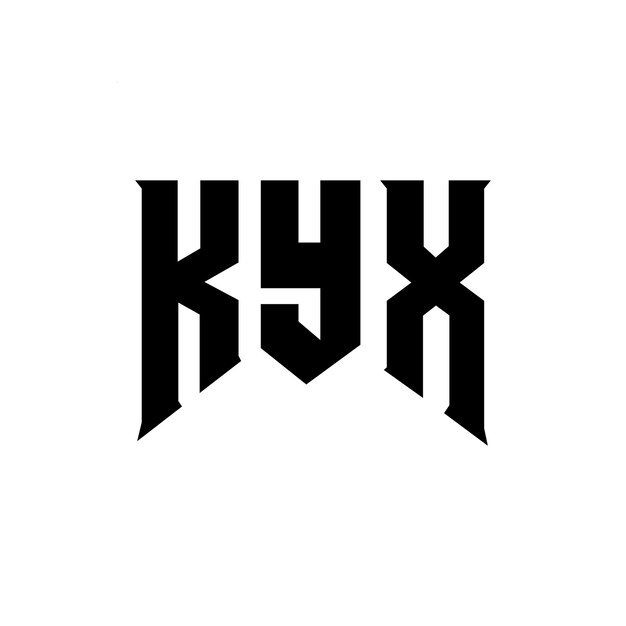 Diseño de logotipo de letra KYX para una empresa de tecnología Diseño del logotipo KYX combinación de colores blanco y negro KYX logotipo Vector KYX diseño KYX icono KYX alfabeto KYX tipografía diseño del logotipo