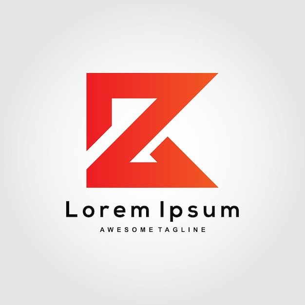 Diseño de logotipo de letra KZ