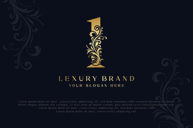 Diseño del logotipo de la letra l con icono creativo de oro premium