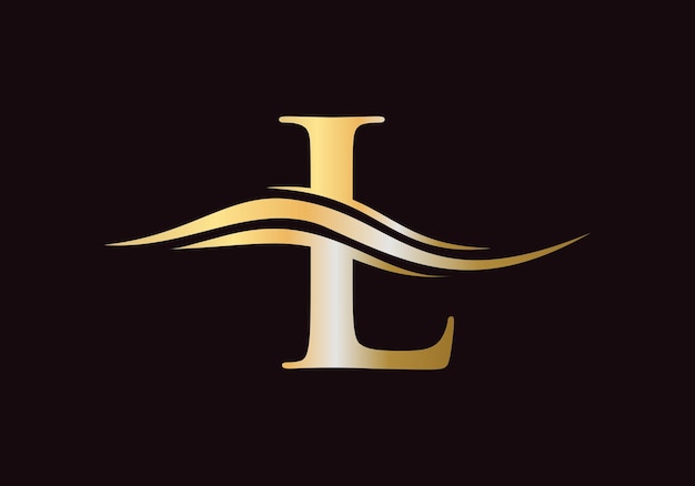 Diseño de logotipo letra L. Plantilla de vector de signo de logotipo de letra L de lujo