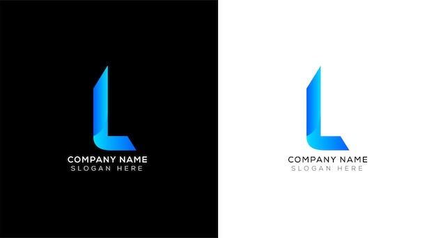 Diseño de logotipo de letra L de vector corporativo de identidad de marca