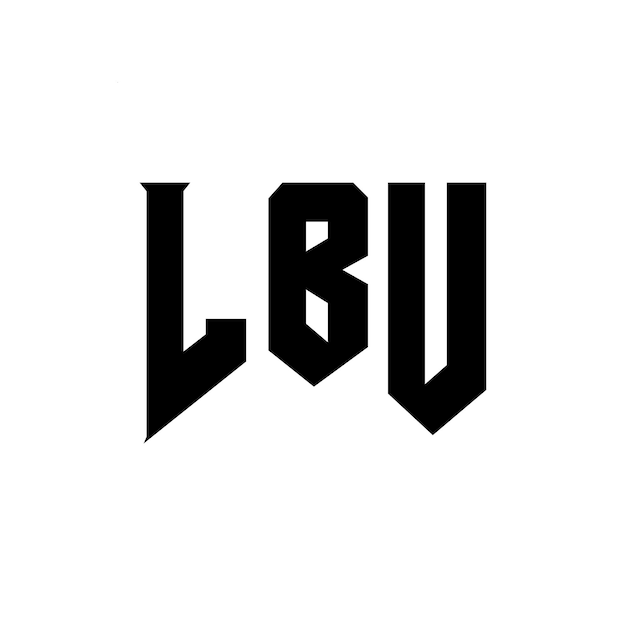 Diseño de logotipo de letra LBU para una empresa de tecnología LBU diseño de logotipo combinación de colores blanco y negro LBU logotipo LBU vector LBU diseño LBU icono LBU alfabeto LBU tipografía diseño de logo
