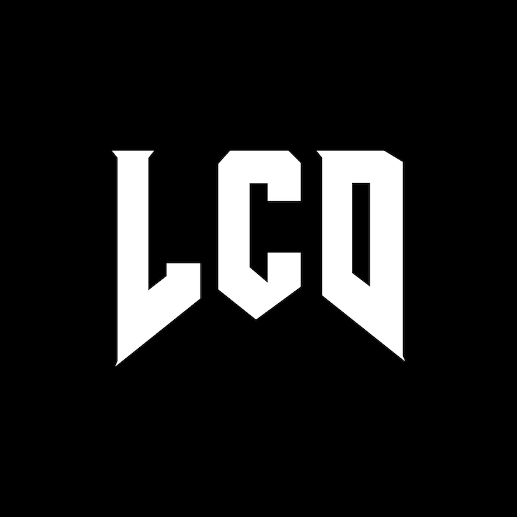 Vector diseño de logotipo de letra lcd para una empresa de tecnología diseño del logotipo lcd combinación de colores blanco y negro diseño del logotipo lcd vector lcd diseño del icono lcd alfabeto lcd tipo de logotipo lcd