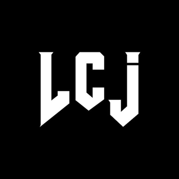 Diseño de logotipo de letra LCJ para una empresa de tecnología Diseño de Logotipo LCJ combinación de colores blanco y negro Diseño de diseño de logotipo LCJ Vector LCJ Diseño de icono LCJ Alfabeto LCJ Tipografía