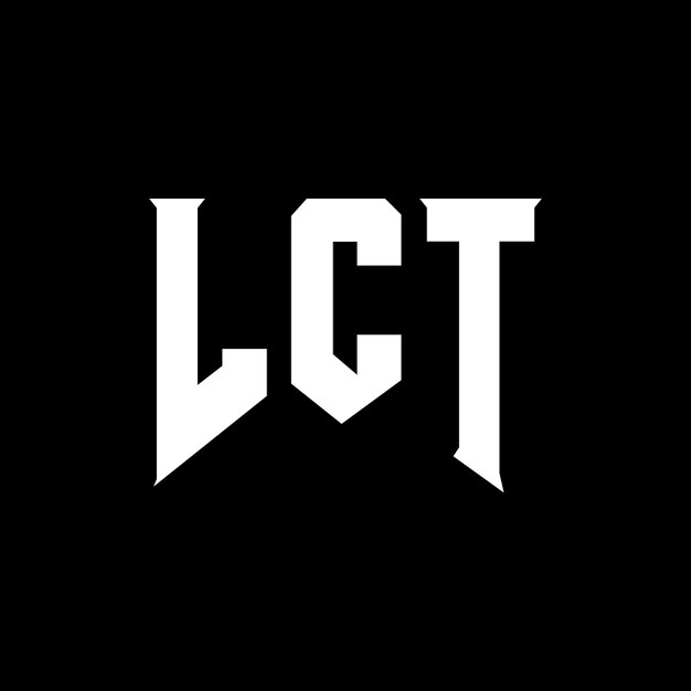 Diseño de logotipo de letra LCT para una empresa de tecnología Diseño del logotipo LCT combinación de colores blanco y negro Logotipo LCT Vector LCT Diseño del icono LCT Alfabeto LCT Tipo de logotipo
