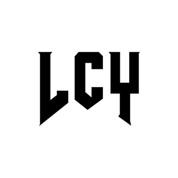 Diseño de logotipo de letra LCY para una empresa de tecnología Diseño de Logotipo LCY combinación de colores blanco y negro LCY logotipo LCY vector LCY diseño LCY icono LCY alfabeto LCY tipografía diseño de logotipo
