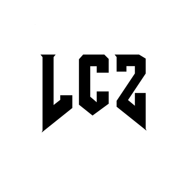 Diseño de logotipo de letra LCZ para la compañía de tecnología Diseño de Logotipo LCZ combinación de colores blanco y negro Diseño de diseño de logotipo LCZ vector LCZ icono LCZ alfabeto LCZ tipografía