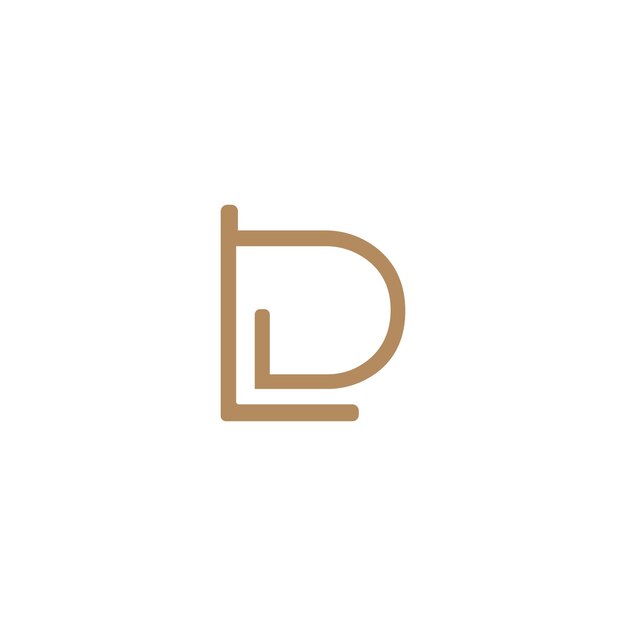 Diseño de logotipo de letra LD