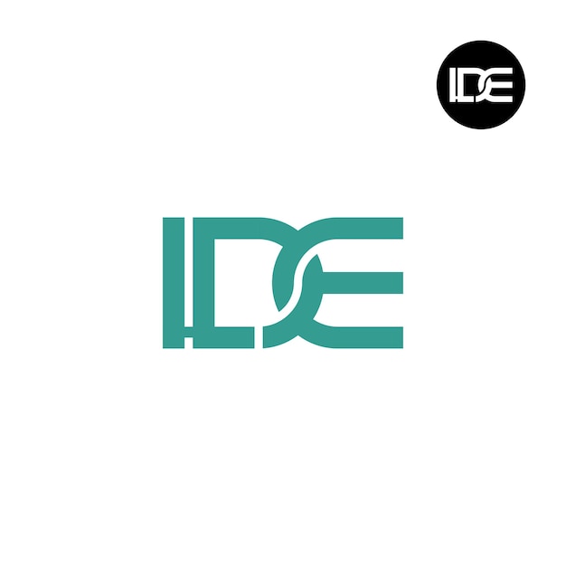 Diseño del logotipo de la letra LDE Monogram