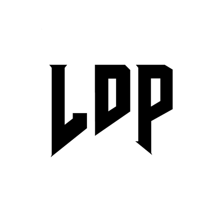 Vector diseño de logotipo de letra ldp para una empresa de tecnología diseño de logotipo ldp combinación de colores blanco y negro ldp logotipo ldp vector ldp diseño ldp icono ldp alfabeto ldp tipografía diseño de logotipo