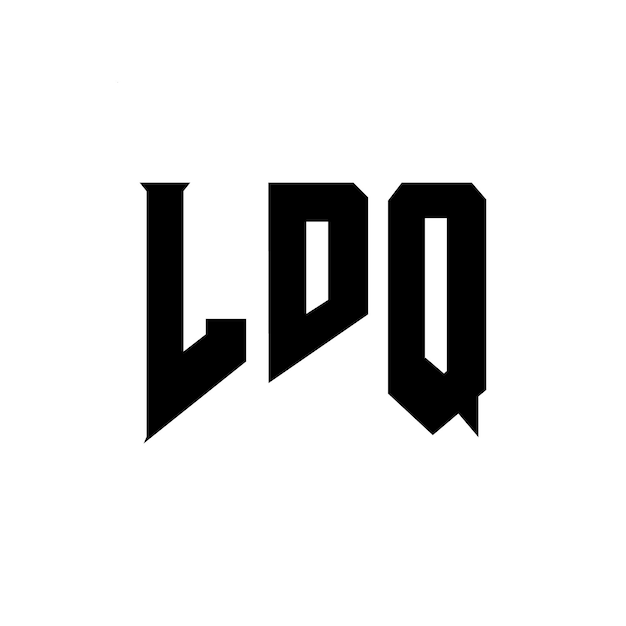 Diseño de logotipo de letra LDQ para una empresa de tecnología Diseño de Logotipo LDQ combinación de colores blanco y negro LDQ Vector LDQ Diseño de LDQ Icono LDQ Alfabeto LDQ Tipografía Diseño del logotipo