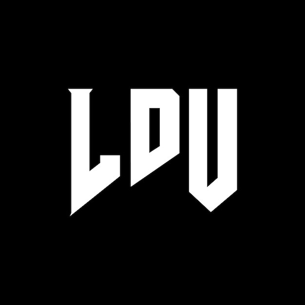 Diseño de logotipo de letra LDU para una empresa de tecnología Diseño del logotipo LDU combinación de colores blanco y negro LDU logo LDU vector LDU diseño LDU icono LDU alfabeto LDU tipografía diseño del logotipo