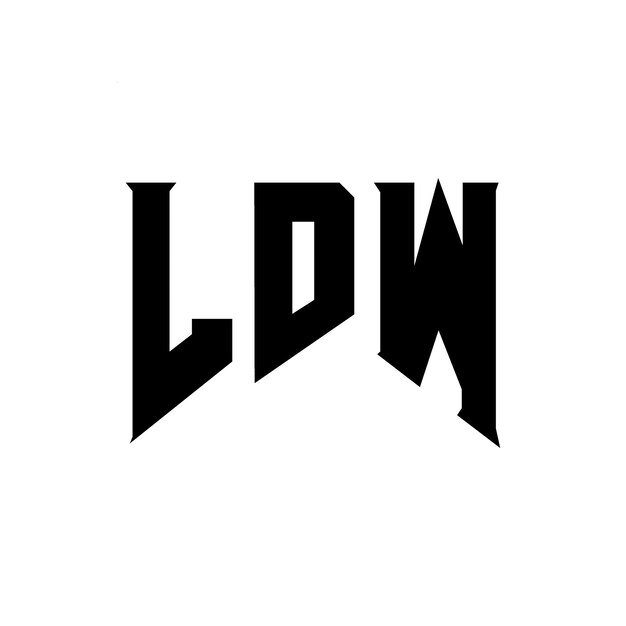 Diseño de logotipo de letra LDW para una empresa de tecnología Diseño del logotipo LDW combinación de colores blanco y negro LDW logo LDW vector LDW diseño LDW icono LDW alfabeto LDW tipografía diseño del logotipo