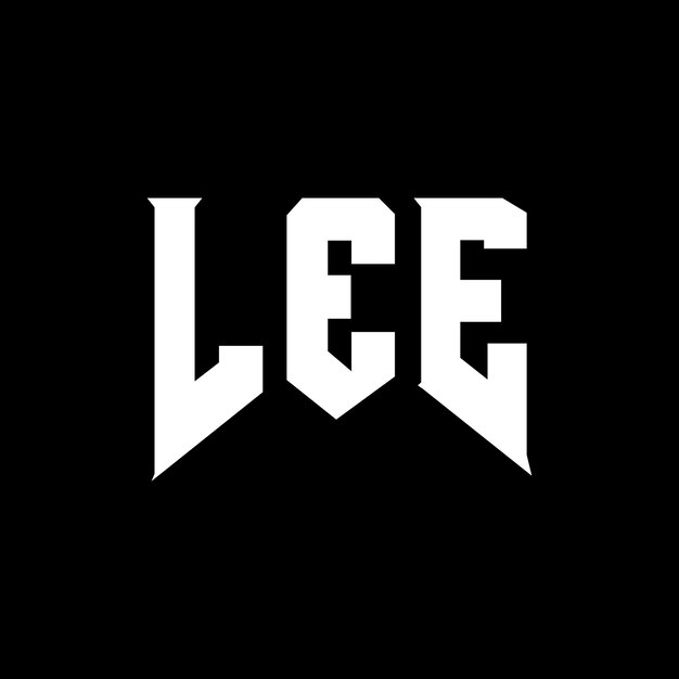 Diseño de logotipo de letra LEE para una empresa de tecnología Diseño de Logotipo LEE combinación de colores blanco y negro LEE logotipo LEE vector LEE diseño LEE icono LEE alfabeto LEE tipografía diseño de logotipo