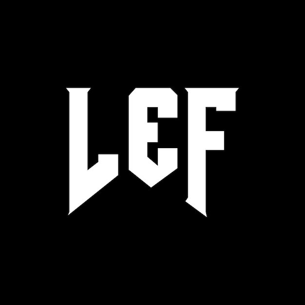 Diseño de logotipo de letra LEF para una empresa de tecnología Diseño del logotipo LEF combinación de colores blanco y negro Logotipo LEF Vector LEF Diseño del icono LEF Alfabeto LEF Tipografía Logotipo
