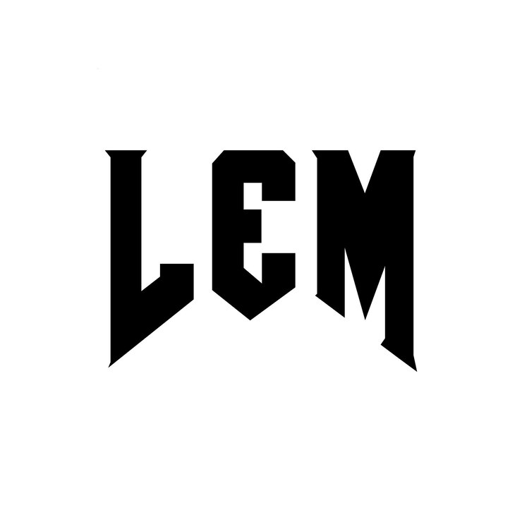 Vector diseño de logotipo de letra lem para una empresa de tecnología lem diseño de logotipo combinación de colores blanco y negro lem logotipo lem vector lem diseño lem icono lem alfabeto lem tipografía diseño de logotipo